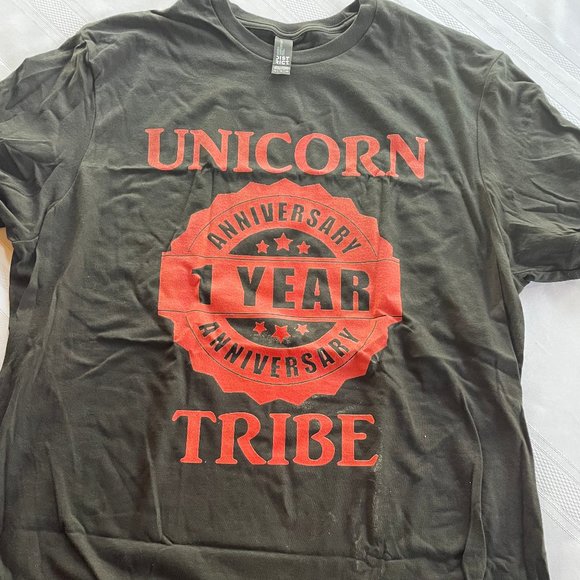 Unicorn Tribe 1 Year Anniversary T-Shirt - Picture 1 of 1